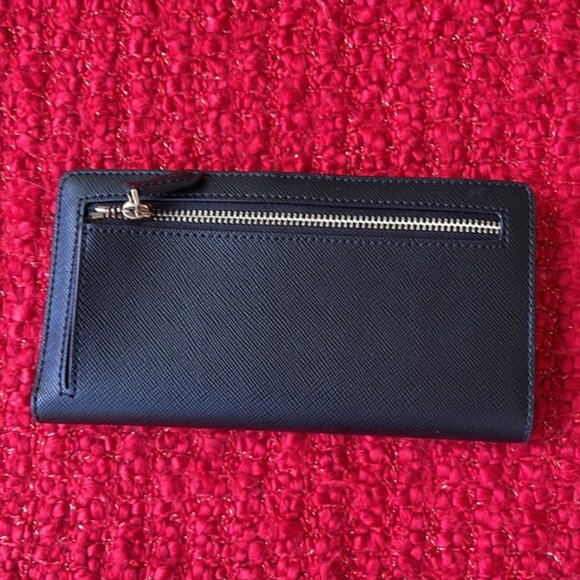 Kate Spade Staci Large Slim Bifold Wallet Black NWT - Picture 3 of 16